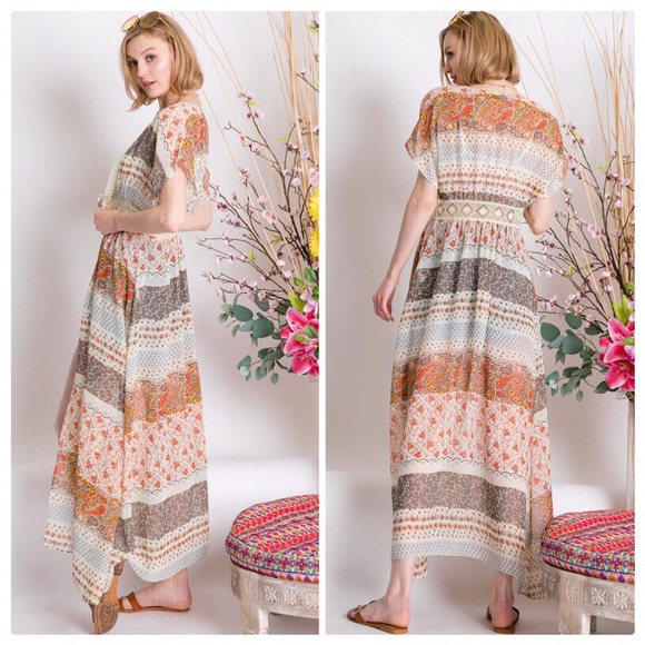 *CLEARANCE* Boho Country Kimono Maxi Cardigan - Picture 8 of 9